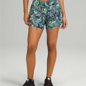 Lululemon Track That Mid-Rise Short 5" Rapid Flourish Mult Size 0